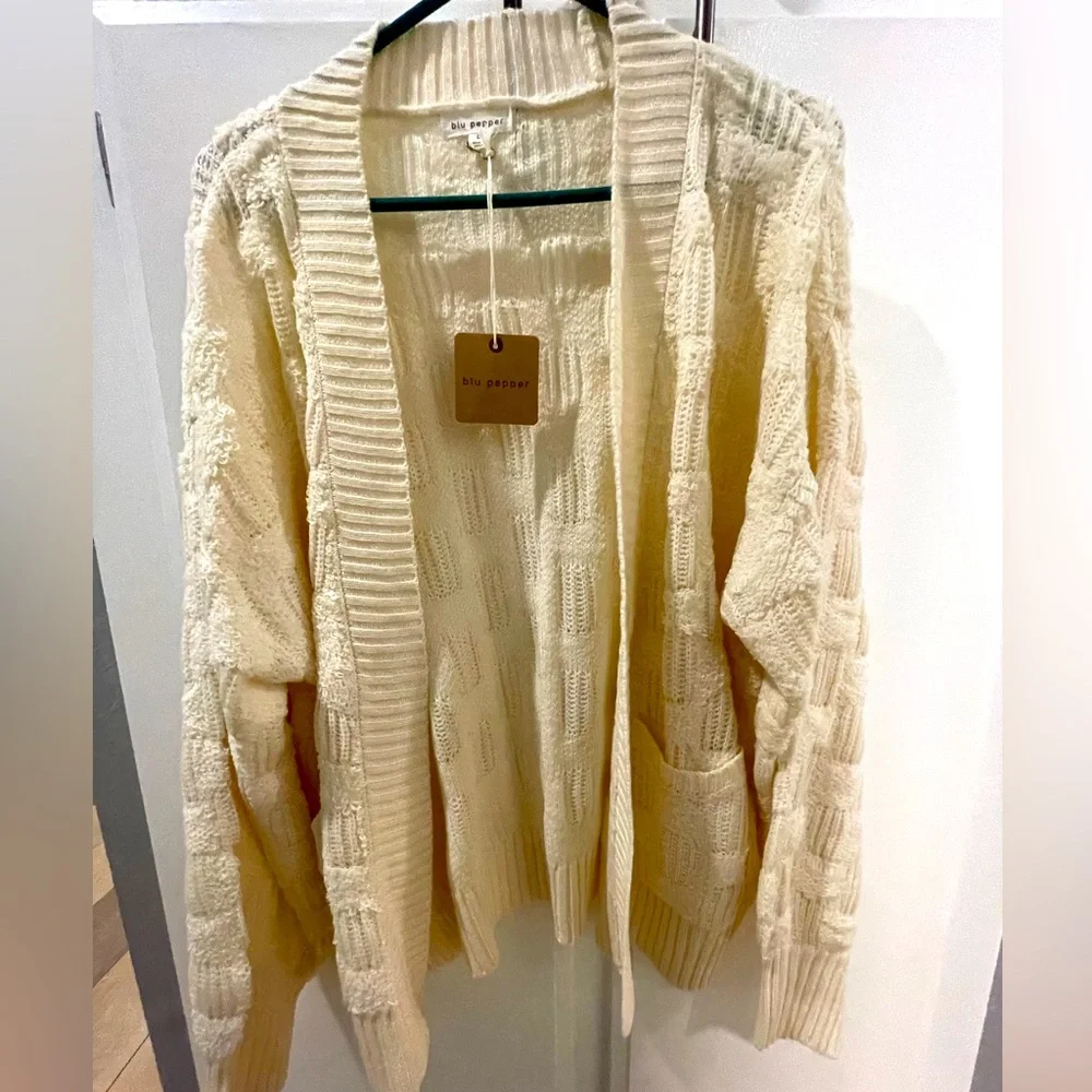 Blu Pepper Woman’s checkered cardigan, size L - Picture 1 of 8